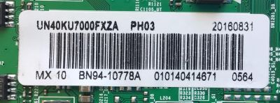 KIT DE TARJETAS PARA TV SAMSUNG / MAIN BN94-10778A / BN41-02528A / BN97-10968A / FUENTE BN44-00875A / L40E6_KSM / BN4400875A / PANEL CY-KK040HGNV3H / MODELO UN40KU7000FXZA DA01 / UN40KU7000FXZA / UN40KU7000F - Imagen 4